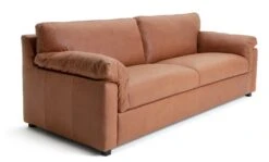 Habitat Florence Leather 4 Seater Sofa - Tan -Chic Household Items 9629808 R Z004A