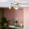 Habitat Este 4 Light Spot Light - Brass