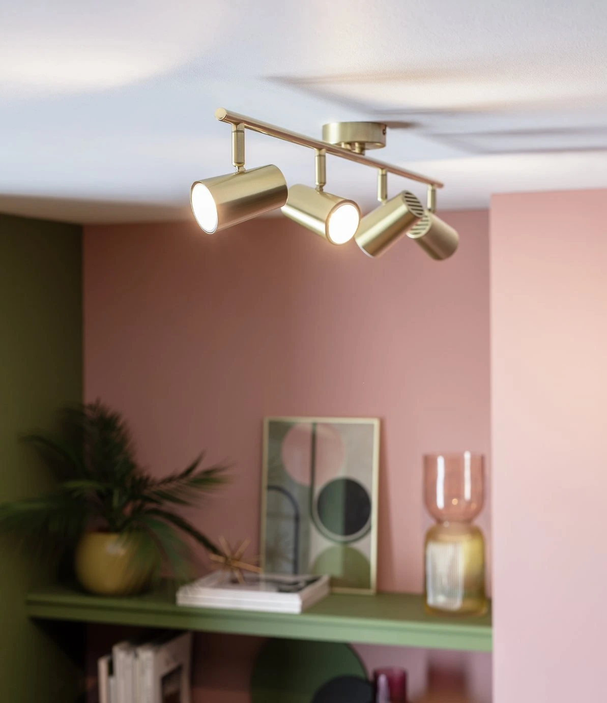 Habitat Este 4 Light Spot Light - Brass 5 Habitat Este 4 Light Spot Light - Brass - Image 5