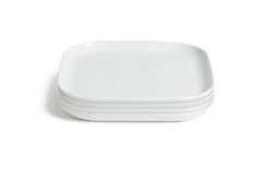 Habitat Riko Square 4 Piece Dinner Plates - White