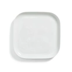 Habitat Riko Square 4 Piece Dinner Plates - White -Chic Household Items 9637694 R Z004A