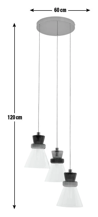 Habitat Vivian Glass 3 Light LED Ceiling Light - Green 3 Habitat Vivian Glass 3 Light LED Ceiling Light - Green - Image 3