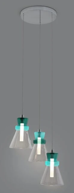 Habitat Vivian Glass 3 Light LED Ceiling Light - Green 12 Habitat Vivian Glass 3 Light LED Ceiling Light - Green -Chic Household Items 9656125 R Z002C